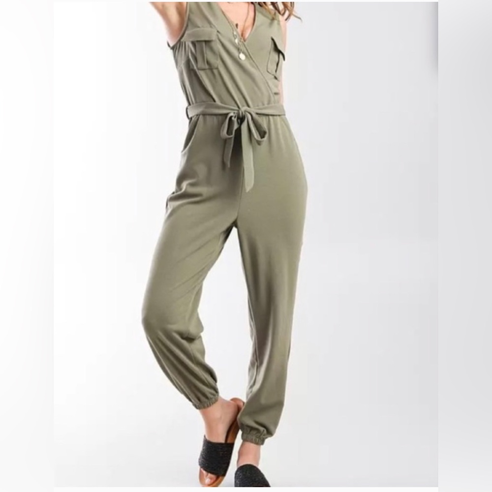 Nordstrom Max & Ash Washed Surplice Jumpsuit